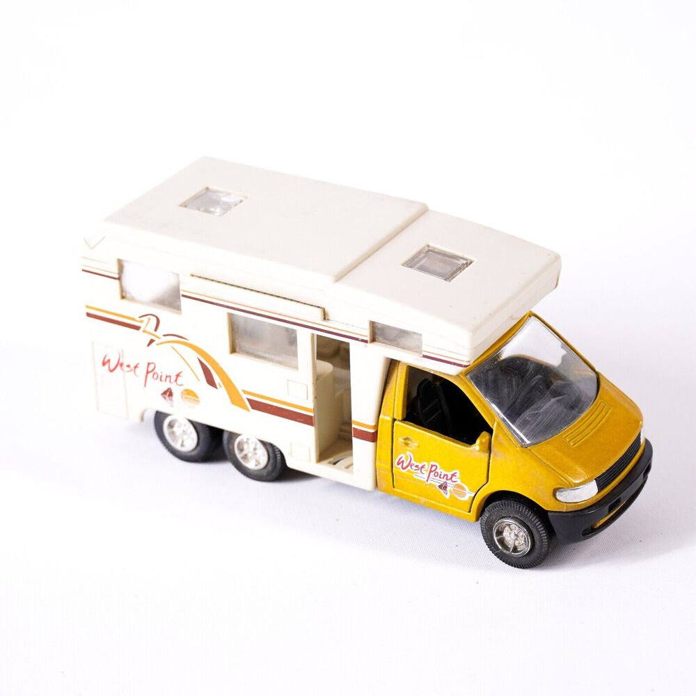 West Point Camper RV Pull Back & Go Diecast Car Toy Truck Model Vehicle Vintage